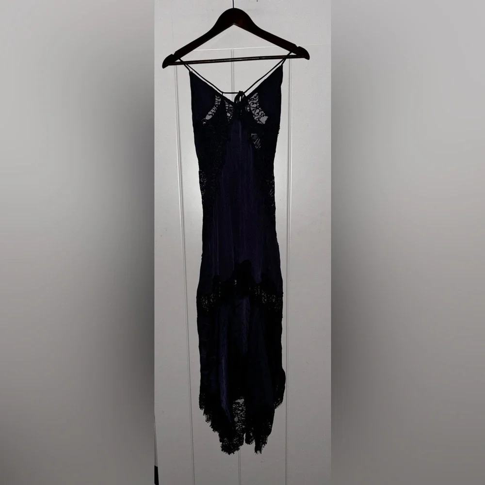 Intimately Free People Satin Sunsetter Maxi Dress NEW Women M Witchy Boho